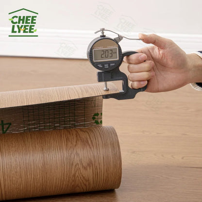 2 Rolls Self-Adhesive Wall and Floor Sticker Peel and Stick 15.75x118.11inch Wood Grain and Marble Design Wallpaper Sticker