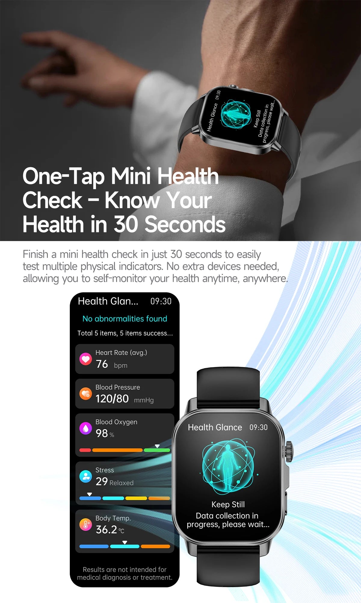 New Professional Health Watch Blood Pressure 2.01"AMOLED Screen Uric Acid Blood Lipids Flashlight Care Smart Watches for Women