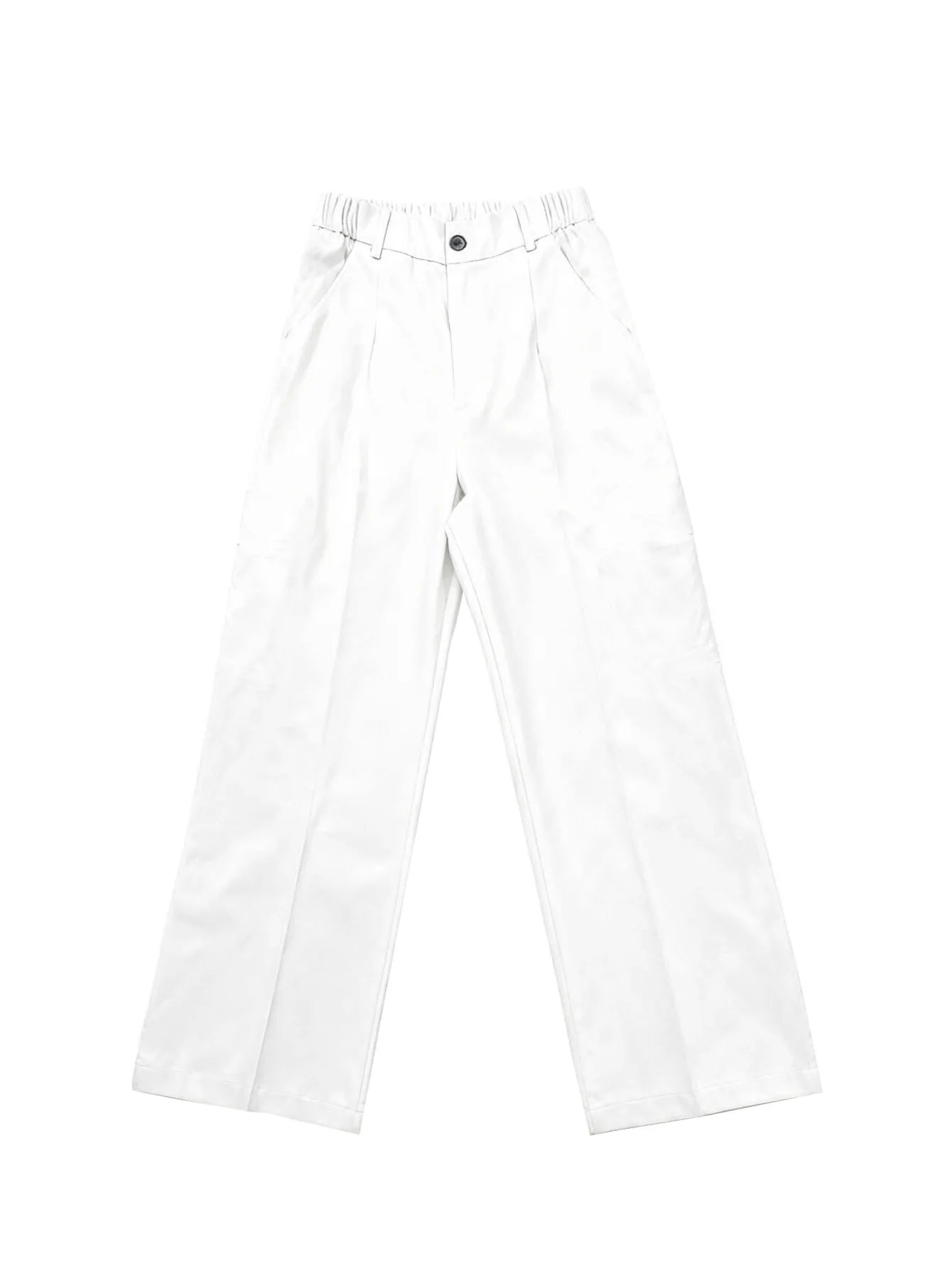 Women's High-Waisted Straight-Leg Trousers Formal Office Trousers Slim-Fit Cut Classic Solid-Colour Suit Trousers