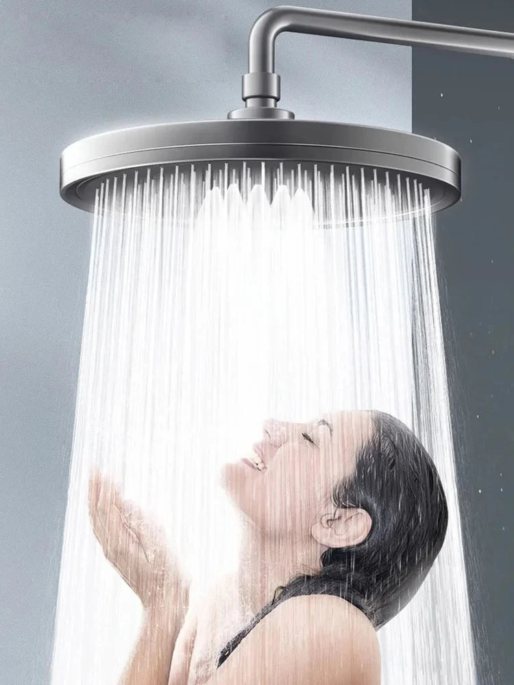 NEW 6 Modes Rainfall Shower Head Bathroom High Pressure Top Rain Shower Heads Shower Faucet Accessories Gun Grey/Black/Silver