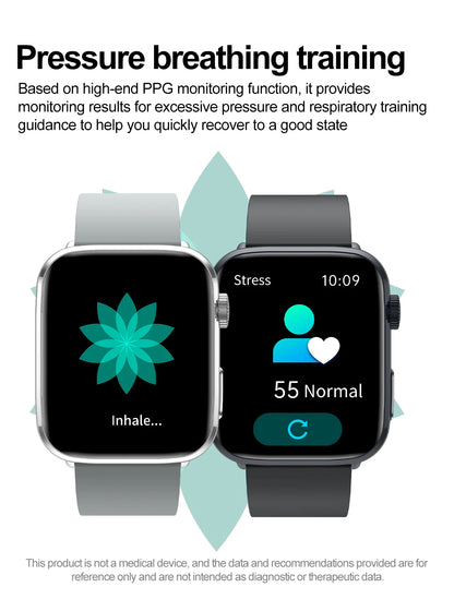 2025 New Women Men AI Smart Diagnosis Watch HRV+PPG Blood Pressure Heart Rate Health Monitor IP68 NFC Fashion Sports Smartwatchs