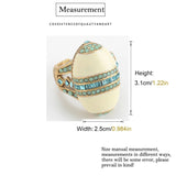 Vintage Oval Sea-Blue Crystal Ring — view 5