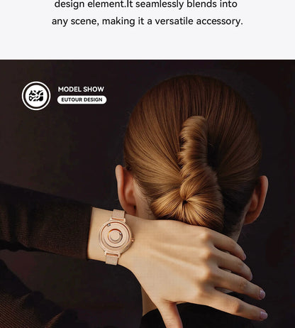 Eutour New Original Magnetic Rose Gold Trend Women's Watches Female Student Quartz Watch Simple Fashion Women's Watches