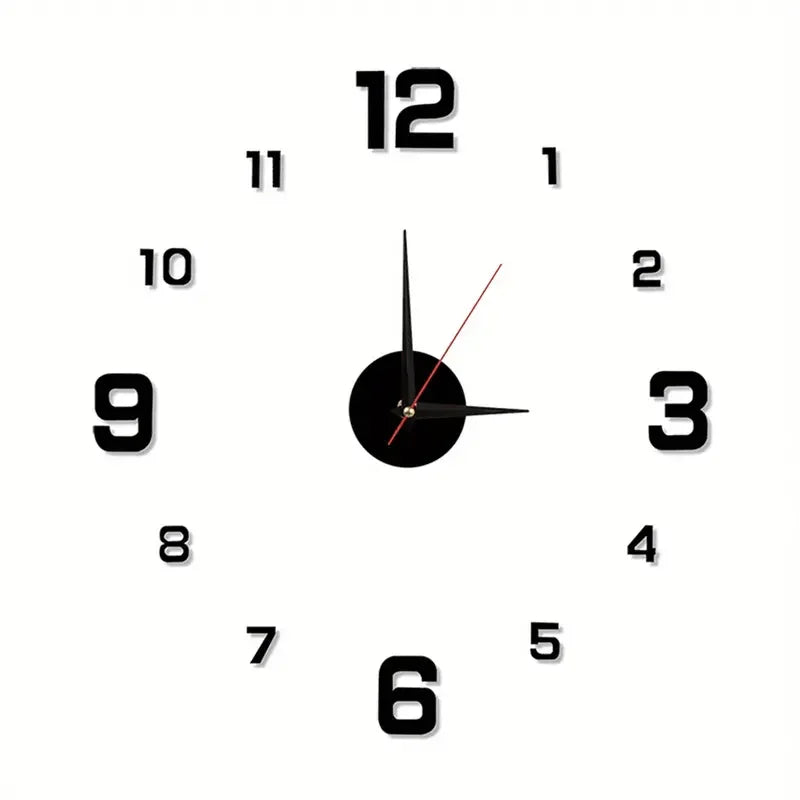 Simple LED wall clock with night light function, silent, modern decorative digital wall clock, DIY 3D digital wall clock