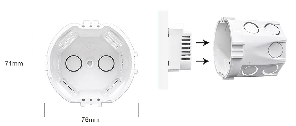 Tuya WiFi Smart On Off Light Switch 220V Power Button Wall Touch Alexa Google Home Voice With Without No Neutral Wire EU Two Way