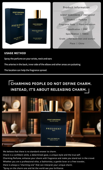 America Valentine's Day Gift Man 100ml Fragrance President  Perfume New Gift Perfumes Long-Lasting Eau De Parfum Women's