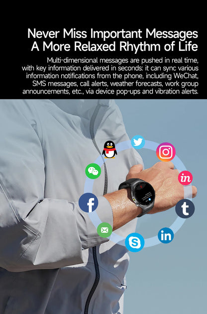 2026New High-end Health Smart Watch For Men Women Blood Lipids Uric Acid Blood Pressure Accurate Data ECG+PPG BT Call Smartwatch