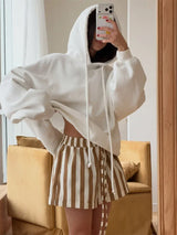 Striped Balloon-Leg Pants