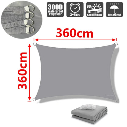 6x4m waterproof sunshade sunshade protective cover canvas camping sunshade cloth large outdoor rain and snow shed garden terrace