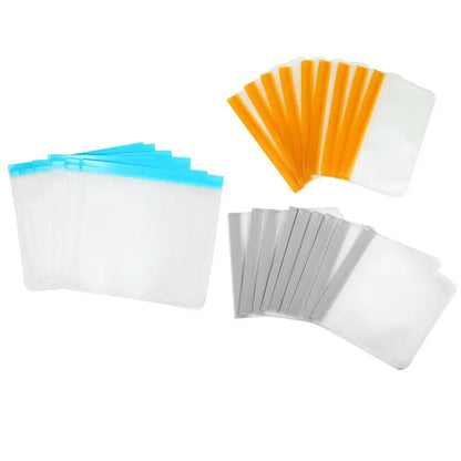 Thickened PEVA Food Bag Reusable Freezer Bag Food Storage Bags Ziplock Leakproof Fresh Snack Bag Food Grade Lunch Bag for Fridge