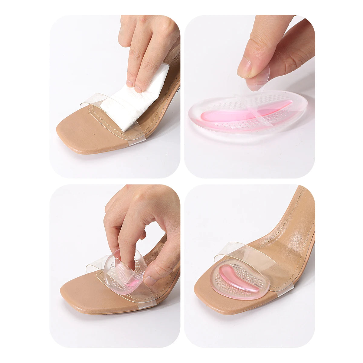 Thickened Half A yard Pad High Heels Insole Forefoot Pad Silicone Forefoot Pad Ladies Sandal Anti-skid Pad Anti-pain