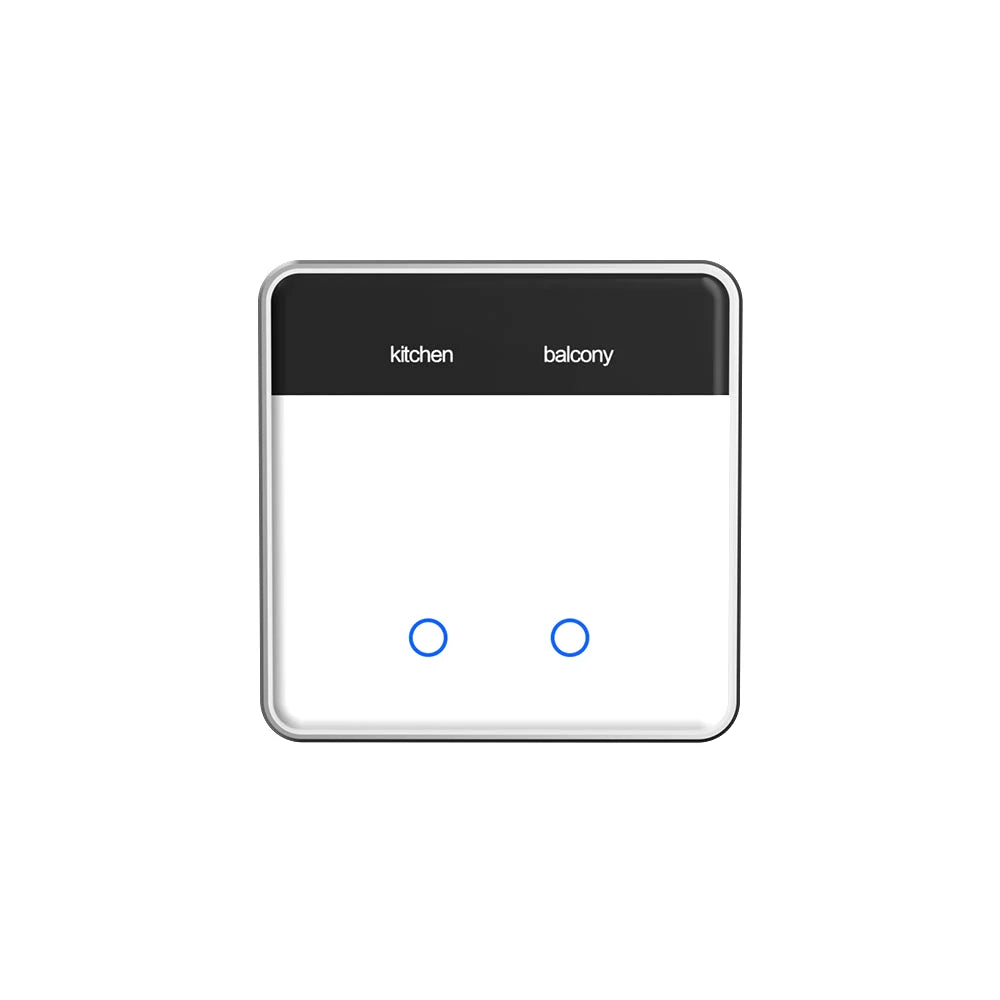 Zemismart DIY Name Switch EU Type Zigbee Smart Display Screen Touch Light Switch Works with Tuya Alexa Google Home Voice Control