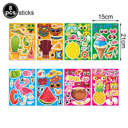 Hawaiian Party Photo Props Decorations Summer Beach Tropical Flamingo Party Supplies Aloha Banner Hawaiian Party DIY Supplies