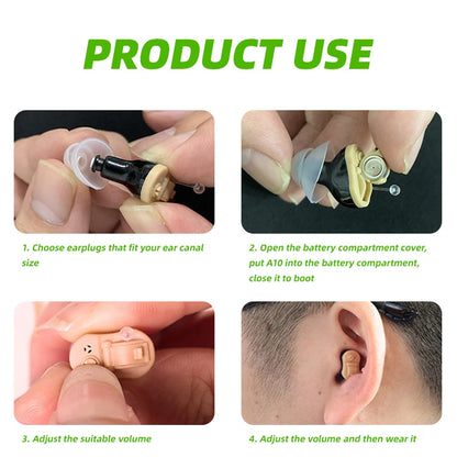 Sound Amplifier Invisible Hearing Aid A Mini And Portable Hearing Aid CIC in Deafness Machine For The Elderly Xmas Gift Christma