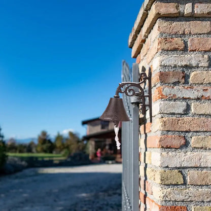 Door Bell Cast Iron Antique Country House Look, Loud Sound, Front Door Wall Bell, Garden Decoration, Weatherproof