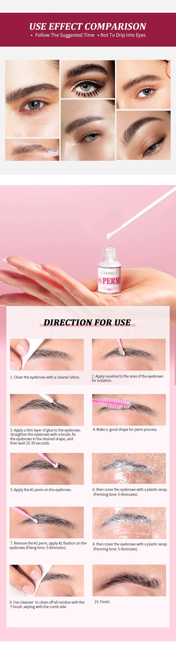 New Brow Lift Eyebrow Perm Kit With Perm Nutrition Lotion Scissor Razor Brushes Semi-permanent Salon Makeup Can DIY