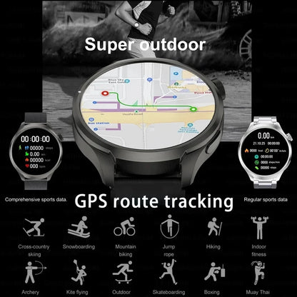 NEW GPS Outdoor fitness NFC Smart Watch Men 1.85 Inch AMOLED Screen  Bluetooth Call IP67 Waterproof Man Smart Watches Man 2025
