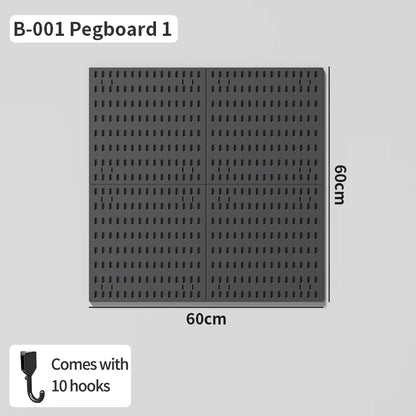 No-Holes Home Organization | This Wall Pegboard Displays & Organizes Your Daily Items & Electronics in Living Room/Study