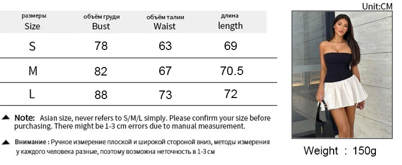 Women A-Line Dress Sexy Party Women Dress Mini Dress Off Shoulder Strapless Patchwork Black Club Party Summer