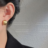 Brushed Geometric Earrings — view 4
