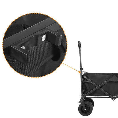 Heavy Duty Outdoor Folding Wagon Cart Large Capacity Collapsible Utility Trolley Portable for Garden Beach Camping