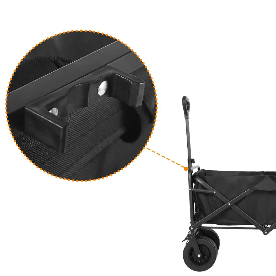 Heavy Duty Outdoor Folding Wagon Cart Large Capacity Collapsible Utility Trolley Portable for Garden Beach Camping