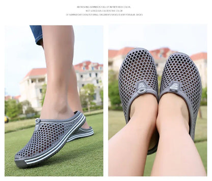 Comfortable Men Pool Sandals Summer Outdoor Beach Shoes Men Slip on Garden Clogs Casual Water Shower Slippers Unisex
