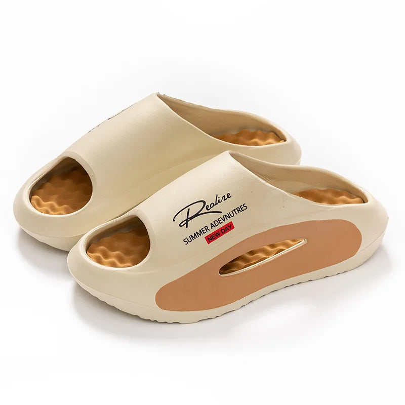 Men Leisure Slippers Women Summer House Shoes Soft EVA Anti-slip Couples Indoor Beach Slides Female Male Outdoor Street Sandals