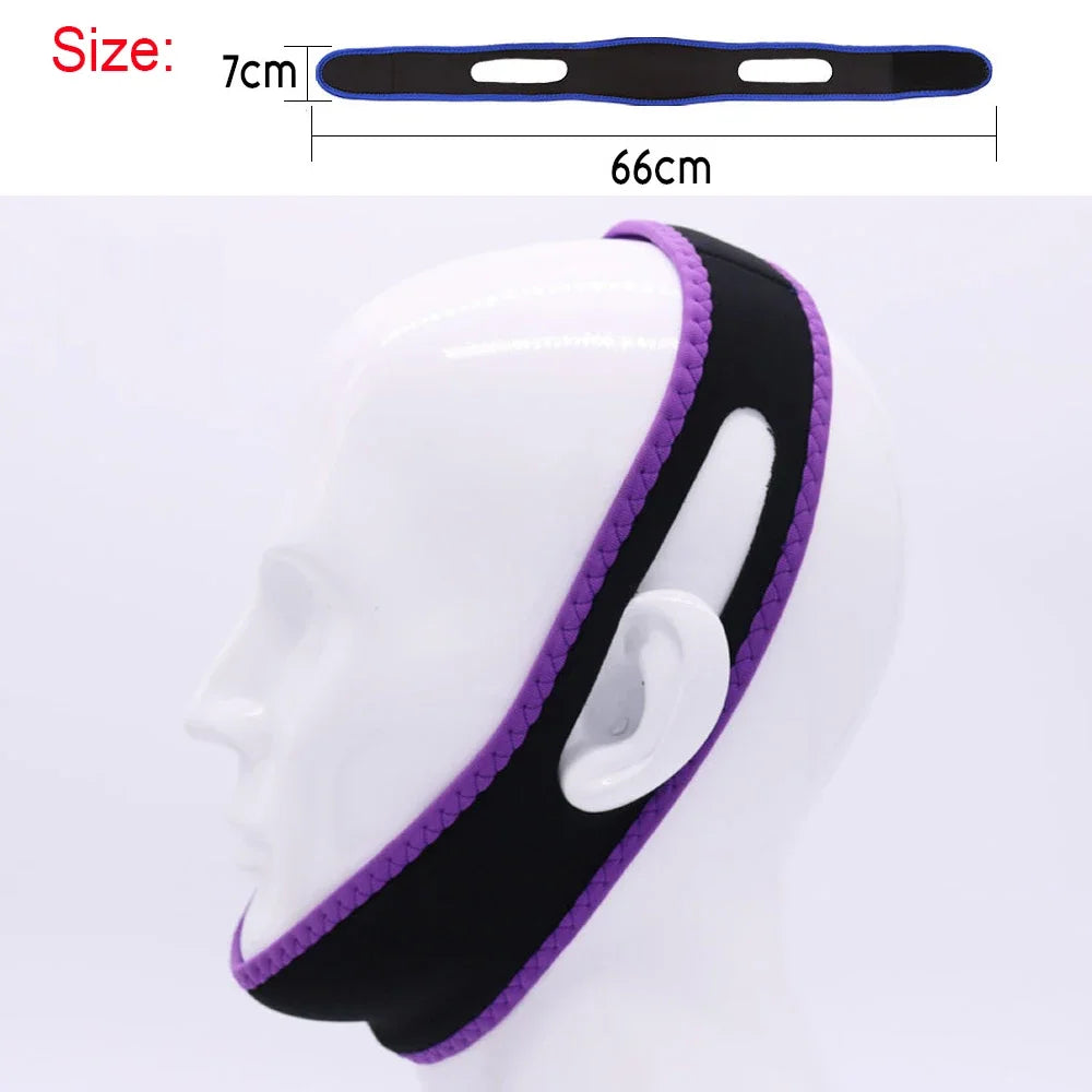 Tcare Anti Snoring Chin Strap Best Stop Snoring Device, Adjustable Snore Reduction Belt Sleep Aids Chin Strips Belt for Unisex
