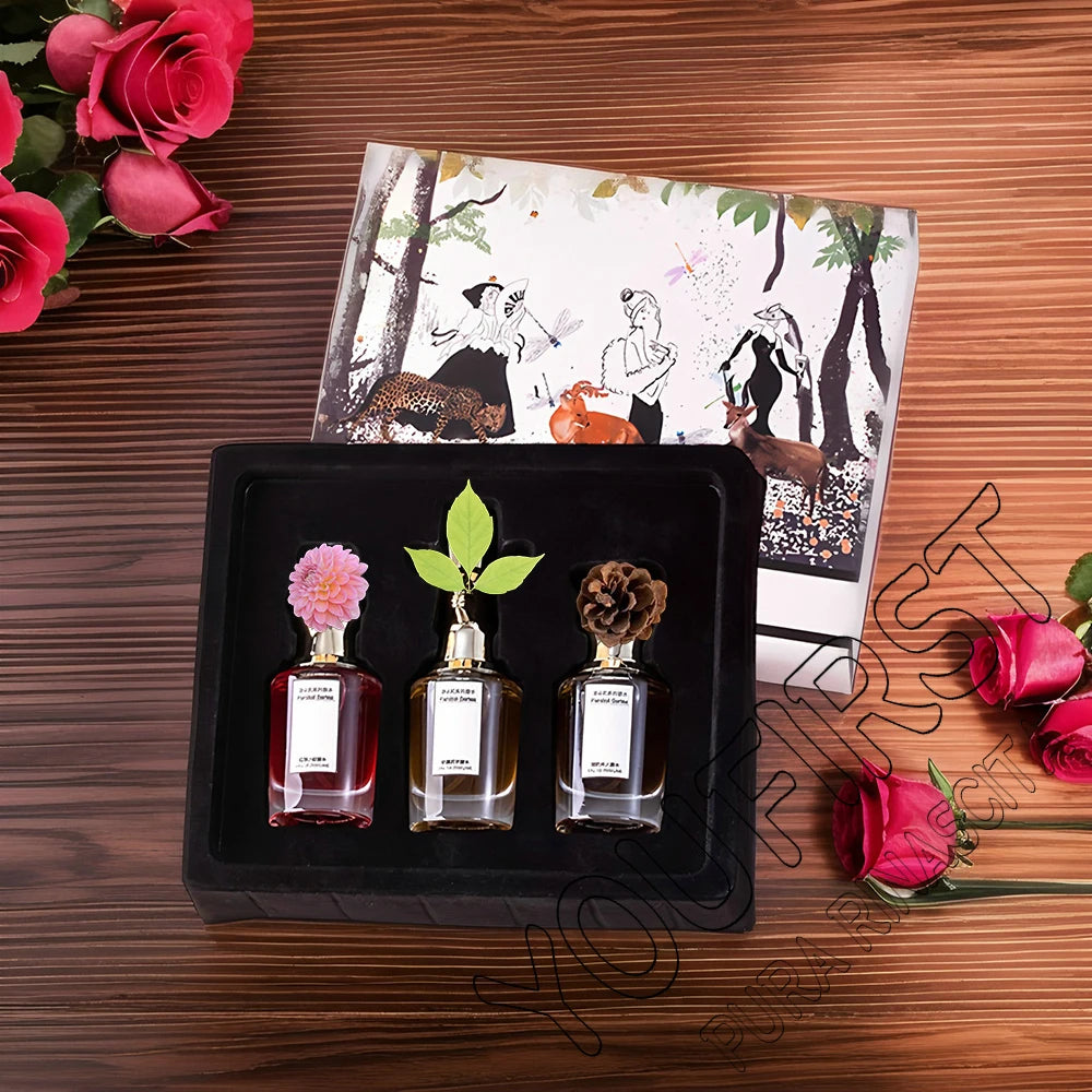 Luxury Brand Women Perfumes And Colognes Men 75ml Eau De Parfum Femme Lasting Fragrance Plant Floral Scent Spray Gift Box 3Piece