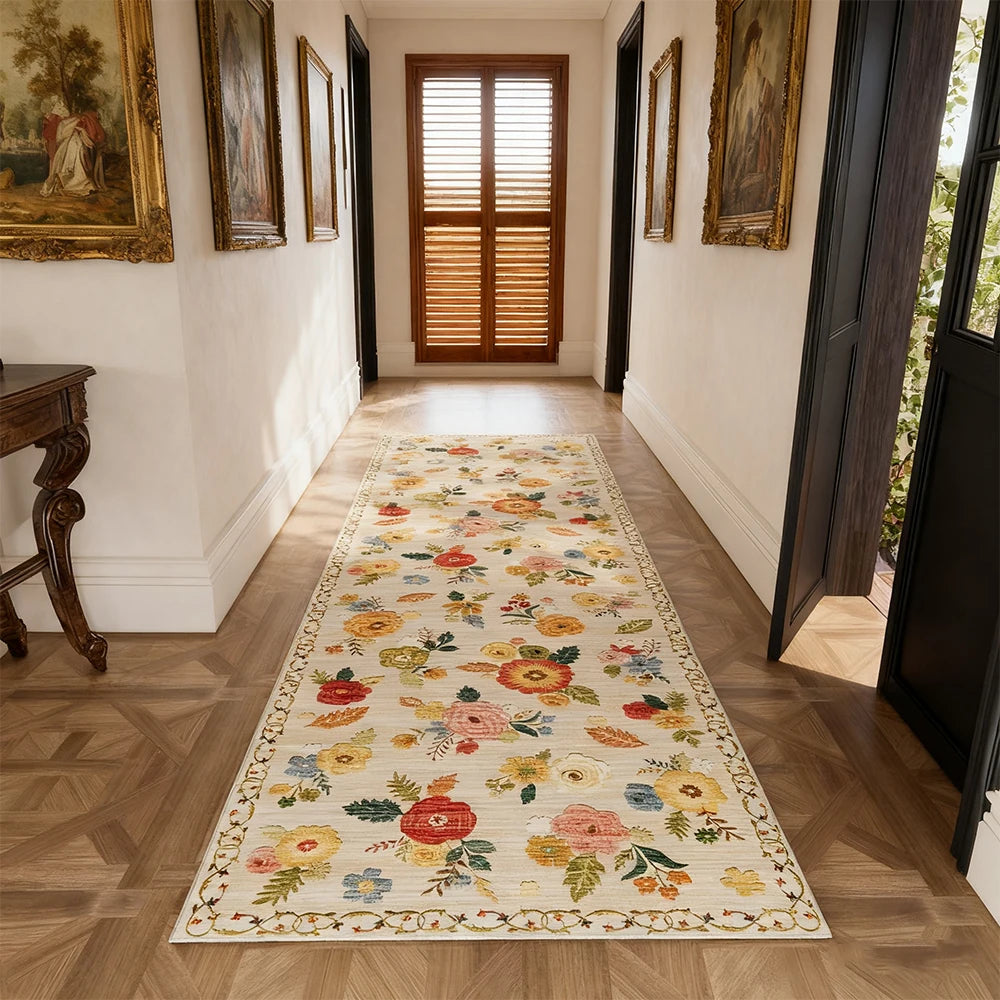 Area Rug 8x10  Large rug Boho Design, Non-Shedding & Easy to Clean, Ideal for Living Room rugs Low Pile Machine Washable rugs