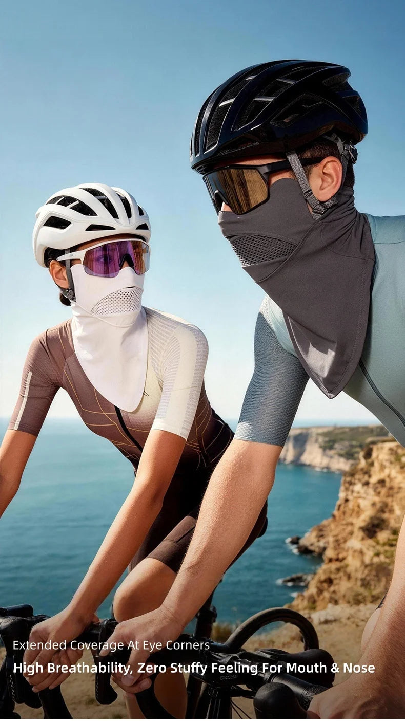 Cycling Face Mask Men Women UV Protection Neck Cover, Sun Protective Neck Warmer Breathable Face Cover Hiking Fishing Ear-Loop