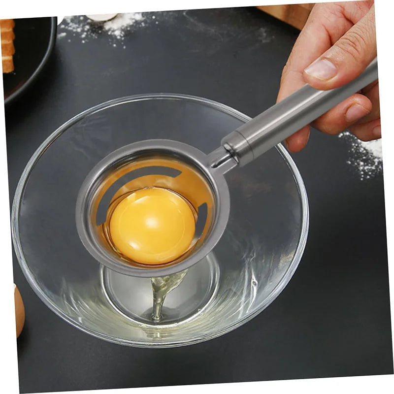 1Pcs Stainless Steel Egg Separator 20cm/7.9in for Separating Egg White & Yolk Baking Kitchen Tool
