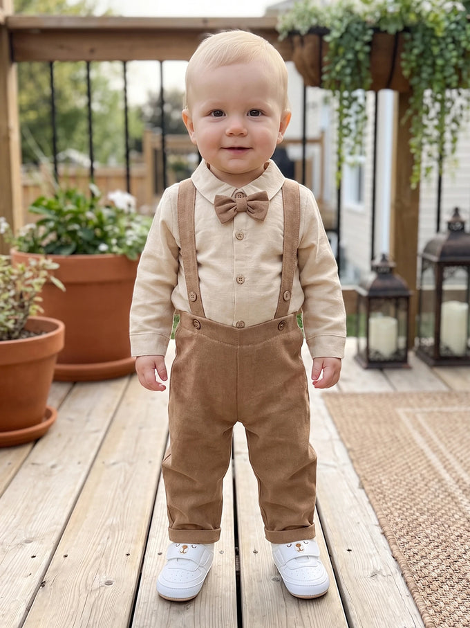 Baby Suspender-Style Romper — product image