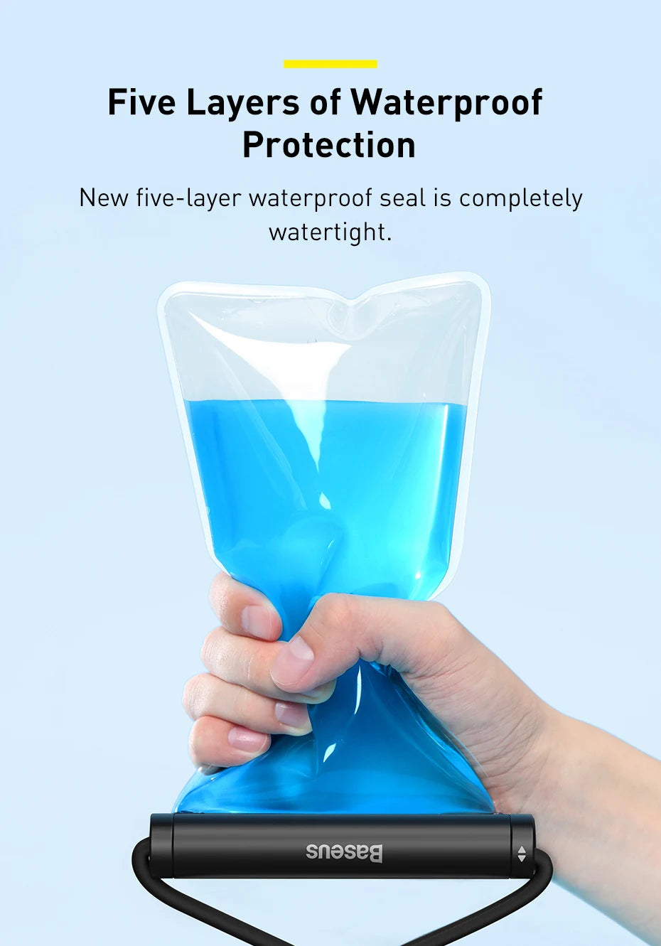 Baseus Waterproof Phone Case Under 7.2 inches For iPhone 12 Pro Max Swim Case IPX8 Universal Cover For Huawei Xiaomi Samsung