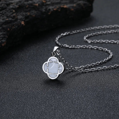 Stylish Men Petal Charms Necklace,Waterproof Stainless Steel Luck Leaf Pendant,Birthday Anniversary Father Gift for Him