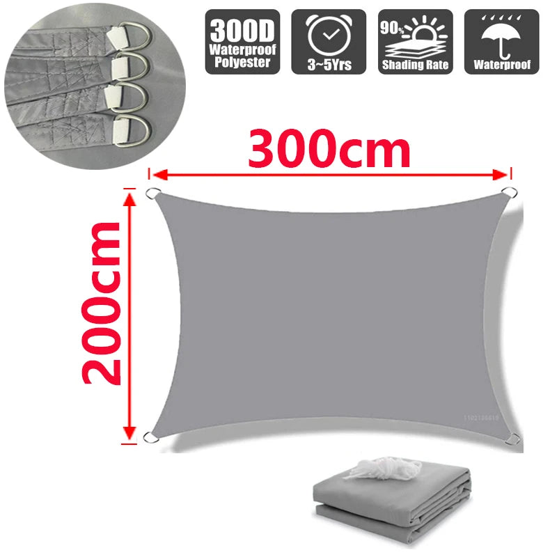 6x4m waterproof sunshade sunshade protective cover canvas camping sunshade cloth large outdoor rain and snow shed garden terrace
