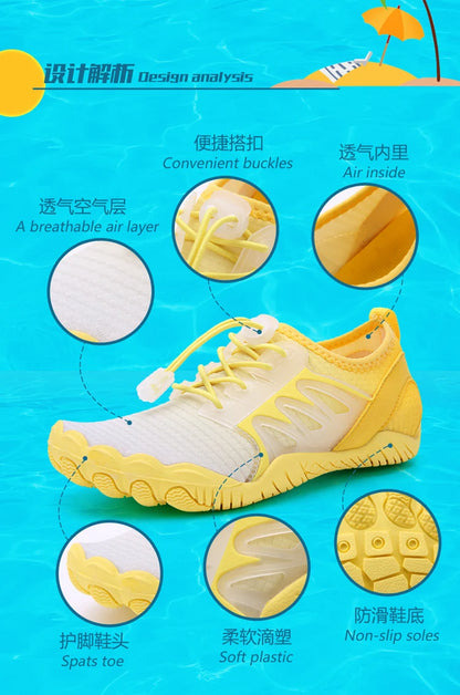Outdoor Barefoot Sneakers Aqua shoes Men's and Women's Children's Quick-drying Swimming Beach Shoes Water Shoes Suitable Water S
