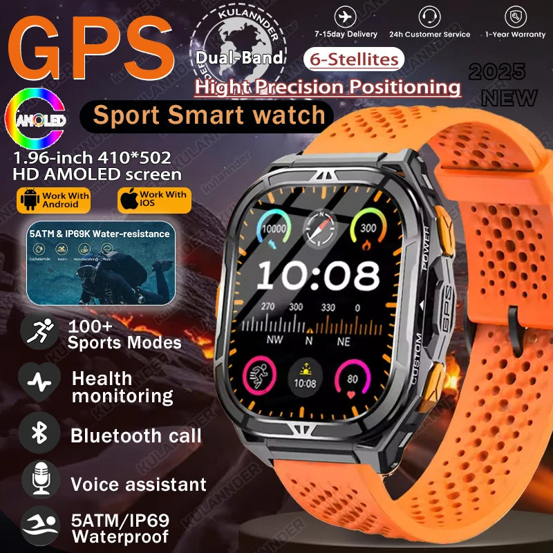 New For XIAOMI Sport Wristband Built-in GPS&Compass BT Call Smartwatch Altimeter Health Monitoring 3ATM Waterproof Swim Watches