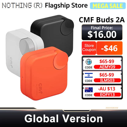 Global Version CMF Buds 2a Up to 31H of playback Bluetooth 5.4 12.4mm Driver 42dB ANC 4HD Mics IP54