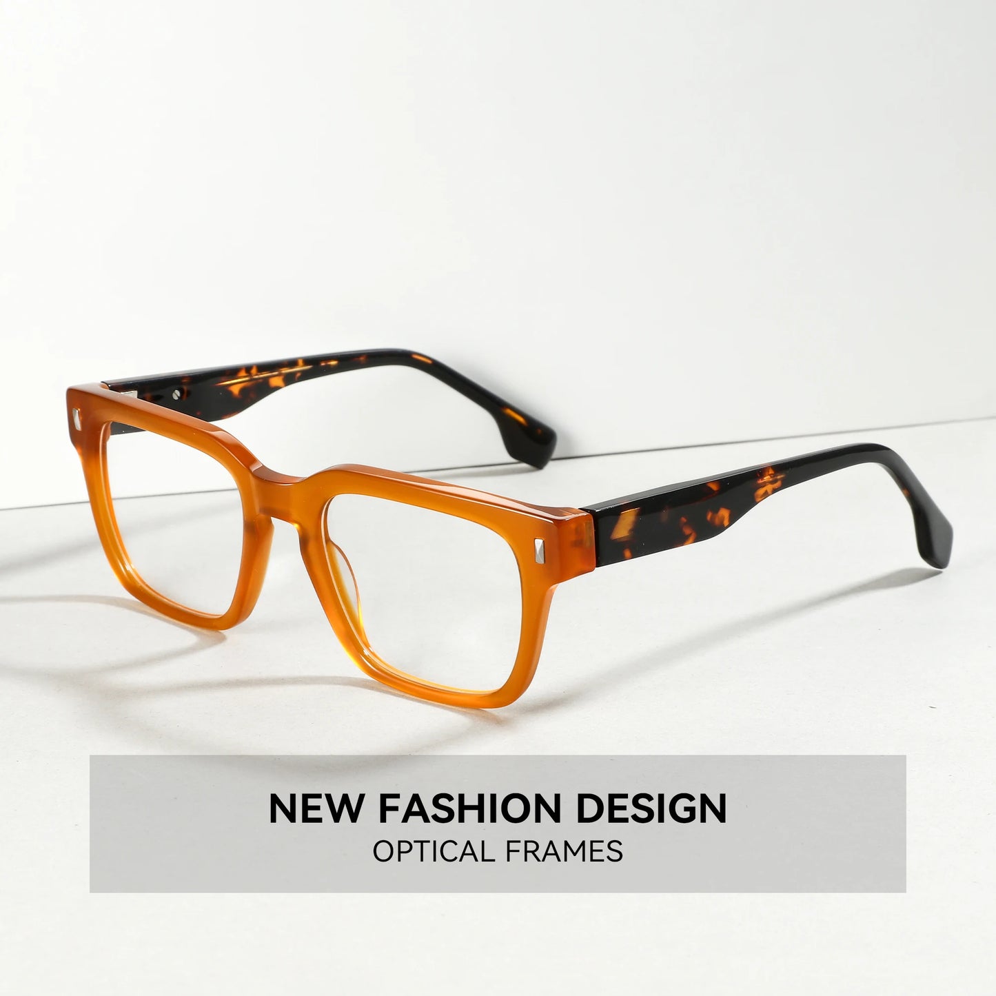 ZENOTTIC Men Square Handmade Acetate Optical Frames Stylish High Quality Daily Eyewear