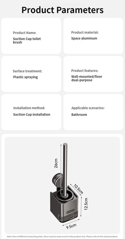 Suction Cup Toilet Brush For Household Wall Mounted Toilets With No Dead Corners Bathroom And Toilet Seat Cleaning Tool