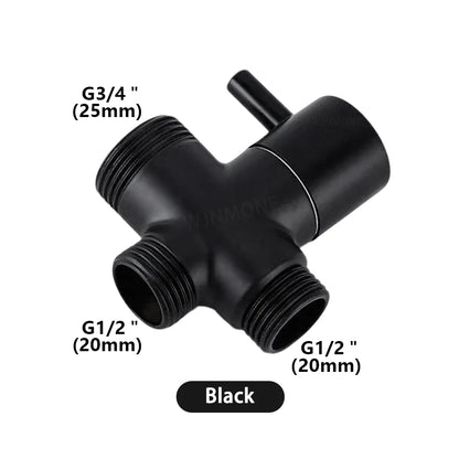 Black Shower Column Set Bathroom Accessories 3 Way Water Diverter Valve Bathtub Mixer Showers Faucet Pressurization Shower Head