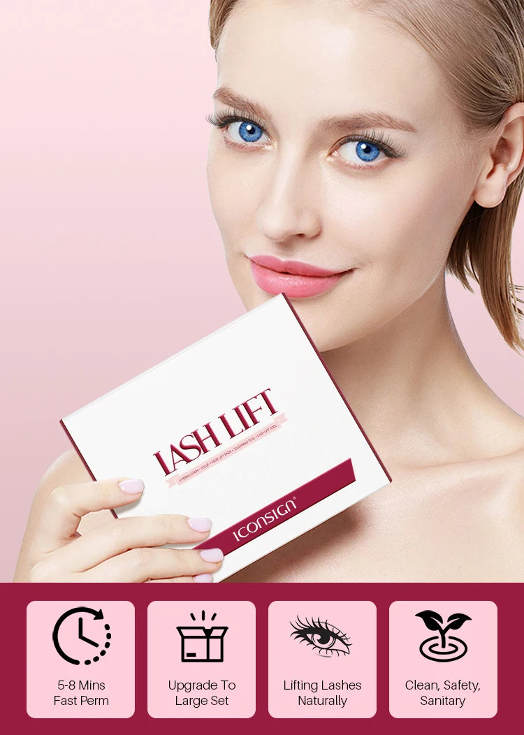 New ICONSIGN Upgrade Eyelash Lifting Sachets Set Lash Lift Kit Independent Pouch 5-8 Mins Fast Eyelash Perm Eye Lash Makeup Tool