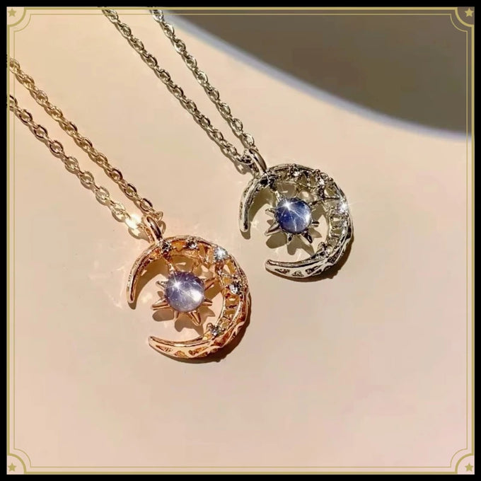 Simple Star & Moon Pendant Necklace — product image