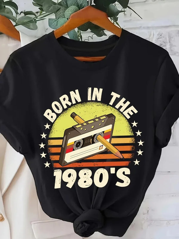 Born in the 80s Cassette Graphic T-Shirt