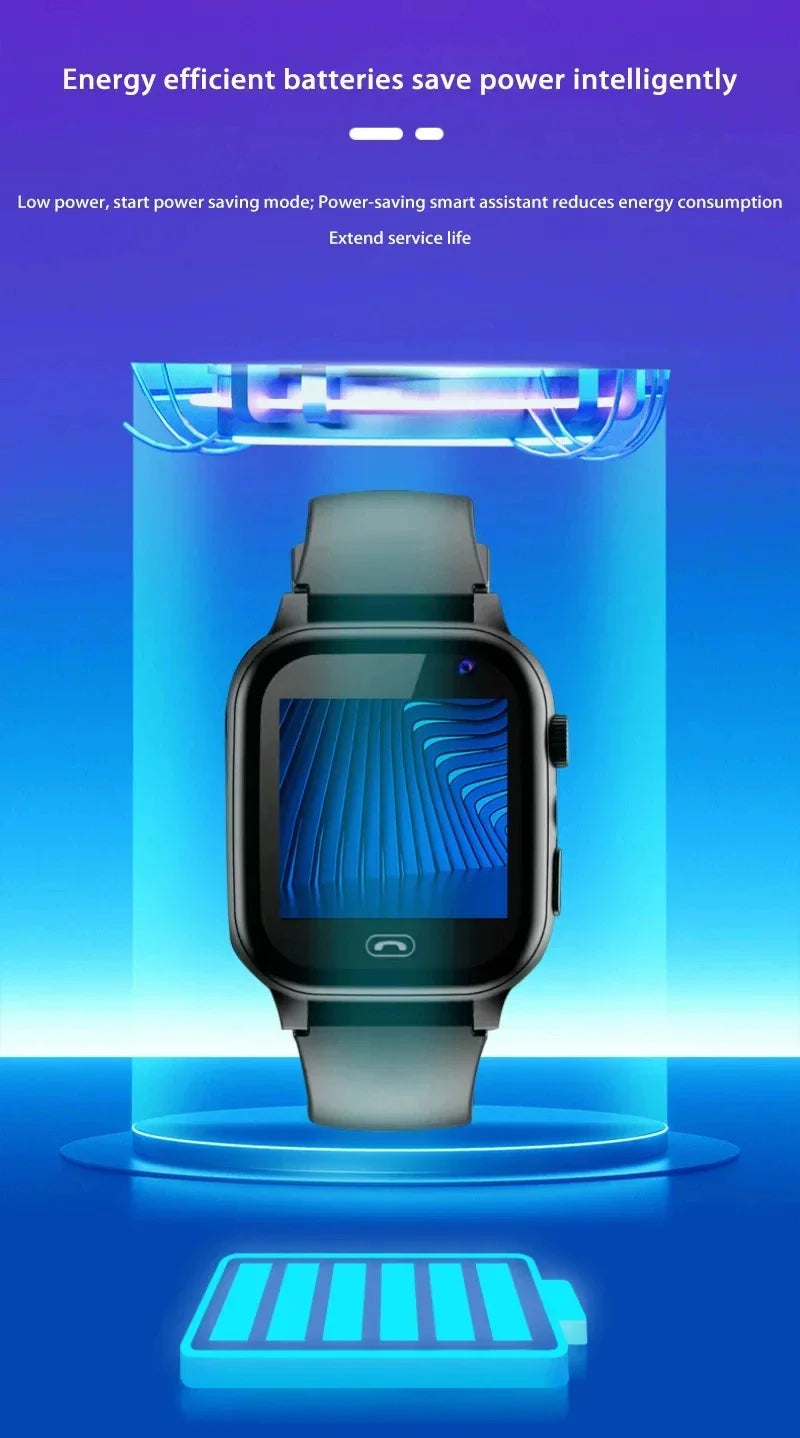 Lenovo 2027 Kids 5G Smart Watch GPS SOS Video Call HD Camera Waterproof SIM Card Support Earphone Child Watch for Boys & Girls