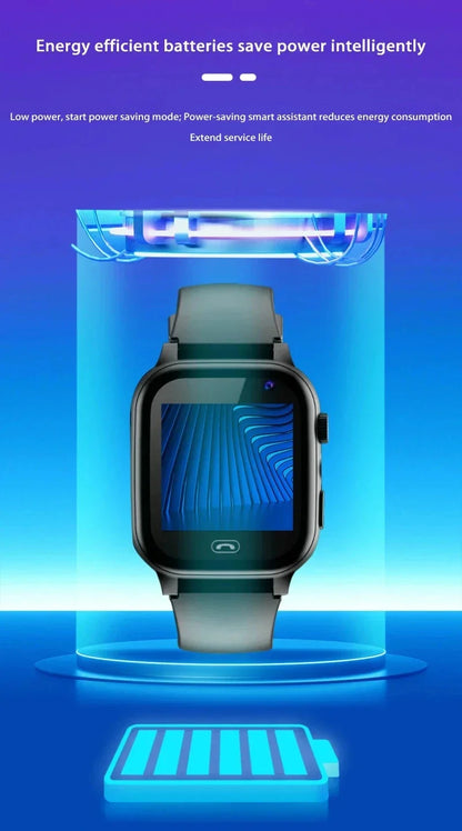 Lenovo 2027 Kids 5G Smart Watch GPS SOS Video Call HD Camera Waterproof SIM Card Support Earphone Child Watch for Boys & Girls