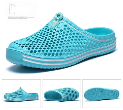 Comfortable Men Pool Sandals Summer Outdoor Beach Shoes Men Slip on Garden Clogs Casual Water Shower Slippers Unisex