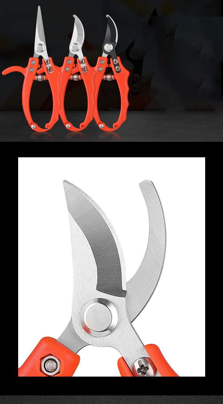 Gardening Branch Scissors Fruit Tree Shears Grafting Pruning for Bonsai Household Garden Non-slip Handle Tools Shears